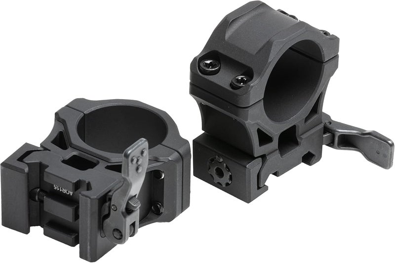 UTG ACCU-SYNC QR 1" Medium Profile Scope Rings, Picatinny,Black - Image 2
